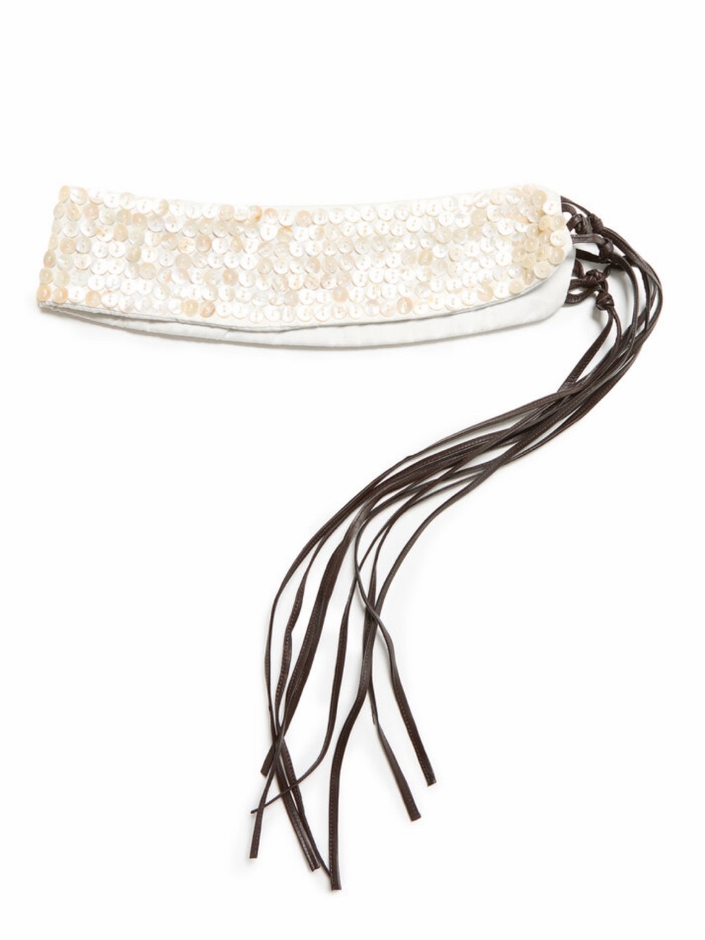 NWT Chan Luu Ultra Wide Waist Belt Shell Button